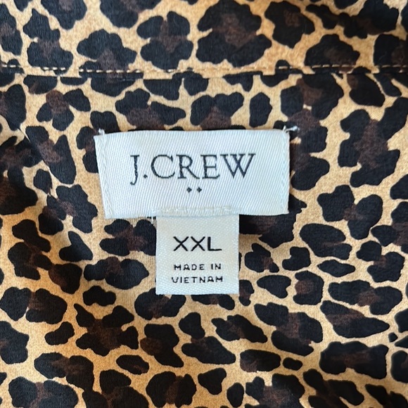 J. Crew Signature Fit Leopard Printed Button Up Shirt - XXL - Picture 10 of 14